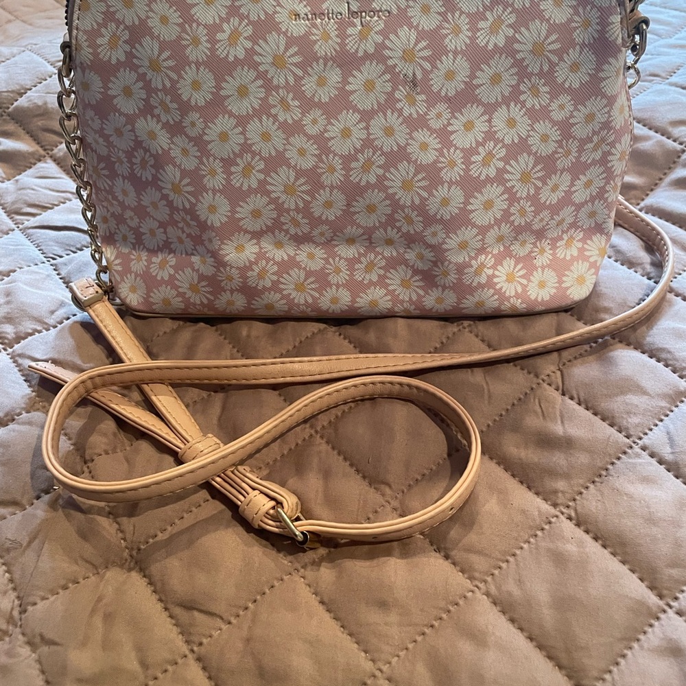 Nanette Lepore Pink Floral Crossbody Bag